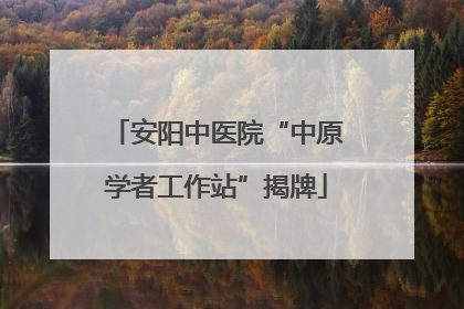 安阳中医院“中原学者工作站”揭牌
